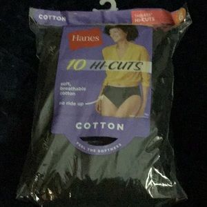 Women’s Hanes Hi-Cut Cotton Panties. Size 6M
